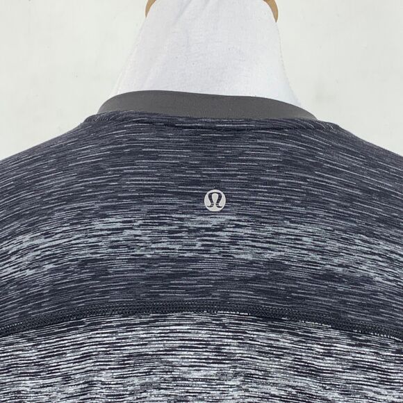 Lululemon Shirt Mens M Medium Black Gray Core Crew Rulu Long Sleeve Colorblock - Picture 7 of 12
